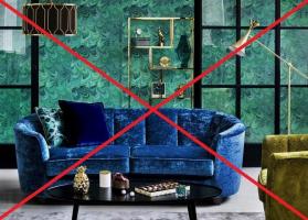 7 الأخطاء الشائعة التي يجب تجنبها في الديكور وترتيب المنزل الداخلية مع المخمل