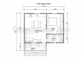 دافئ من طابق واحد 6X8 منزل للأزواج الذين الحب العزلة