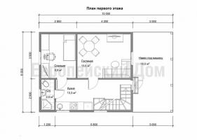 مثيرة للاهتمام 6x7 منزل + مرآب للسيارات 18m2