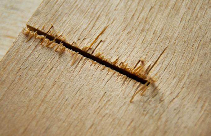 كيفية قطع الخشب الرقائقي بانوراما دون تقطيع