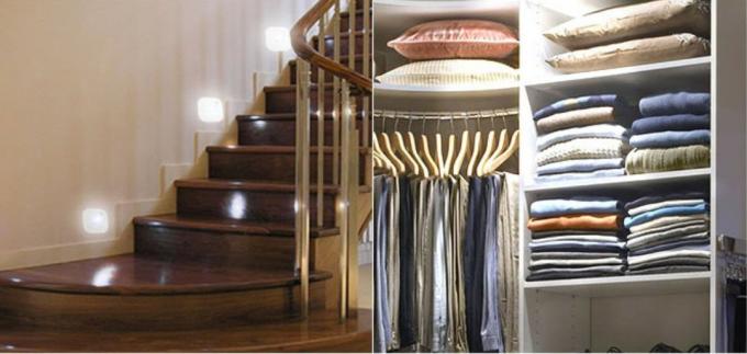 أداء إضاءة السلالم وخزانات الملابس - بسيطة جدا وسهلة